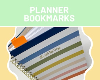Happy Planner Classic Twin Loop planner bookmarks , planner dividers, planner organizer inserts eco friendly planner notebook, bookmarks