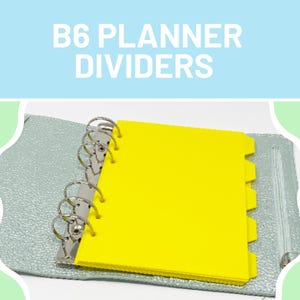 B6 planner inserts, planner divider tabs, college student gift, ring planner insert, planner organizer inserts eco friendly planner notebook
