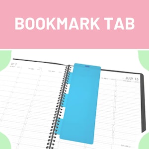 Marcapáginas impreso en 3D para agendas / Divisor personalizado para diarios, cuadernos y agendas / Accesorio práctico y práctico para agendas