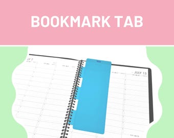 3D Printed Planner Bookmark Tab | Custom Bookmark Divider for Journals, Notebooks and Planners | Cute & Functional Planner Accessory