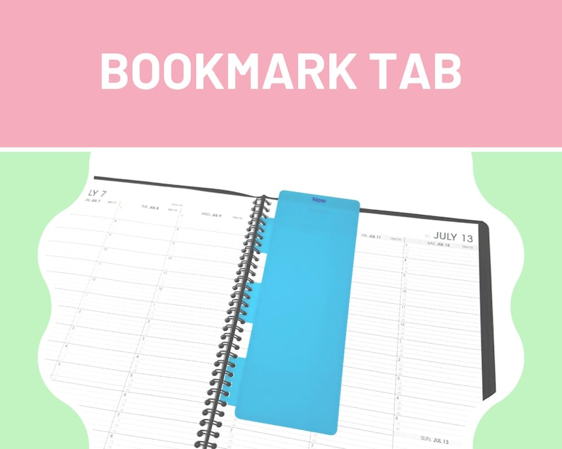 3D Printed Planner Bookmark Tab | Custom Bookmark Divider for Journals ...