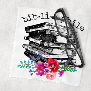 Eyeglasses cleaning cloth, Bibliophile gifts, glasses wipe, end of year teacher gift, e reader screen cleaner, book gifts for her, lens