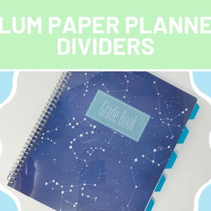 Tabbed dividers for The Plum Paper Planner, planner dividers, 7x9, Plum Paper Dividers