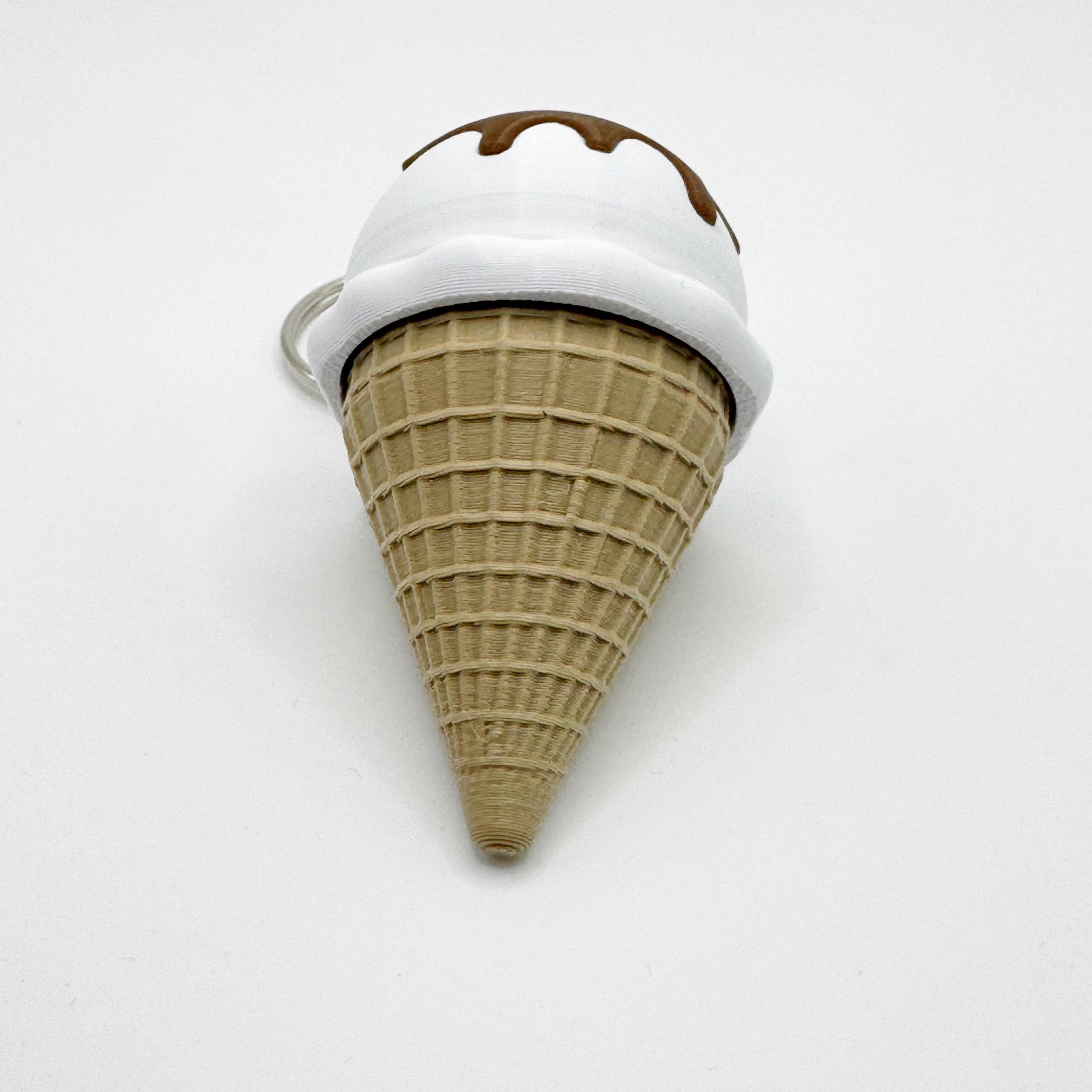 アイスクリームコーン型フィジェットクリッカー - ADHD、自閉症、集中