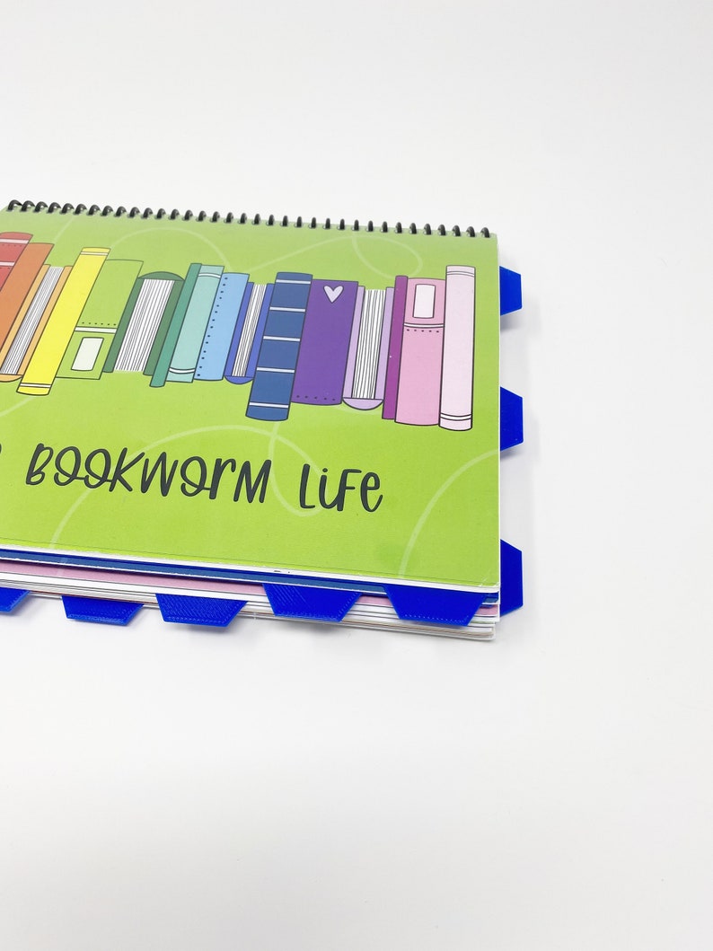 Tabbed dividers for The Bookworm Life Reading Planner, set dividers, bookworm gift, collab with PeanutButter Taco planner not included image 3