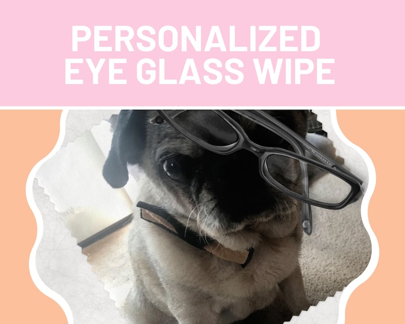 Custom eye glass Lens cleaning Cloth, Microfiber cleaner, personalized gift, camera lens cloth, Valentines gift for grandma, gift for mom image 1