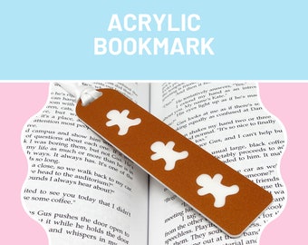 Gingerbread men bookmark, Acrylic bookmark, Bibliophile, Book lover gift, for reader, birthday gift for bestie, teacher gift, neighbor