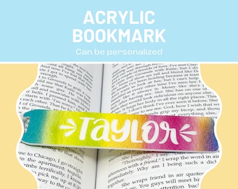 Bookmark for her, Acrylic bookmark, Bibliophile, Book lover gift, for reader, birthday gift for coworker, personalized gift, teacher gift