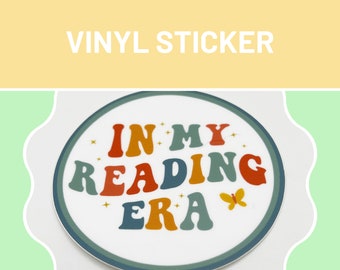 Klistermärke med läseran, 3" vinylklistermärke, väderbeständig, present till vän, present till bibliotekarie, present till bokälskare, bokälskande present