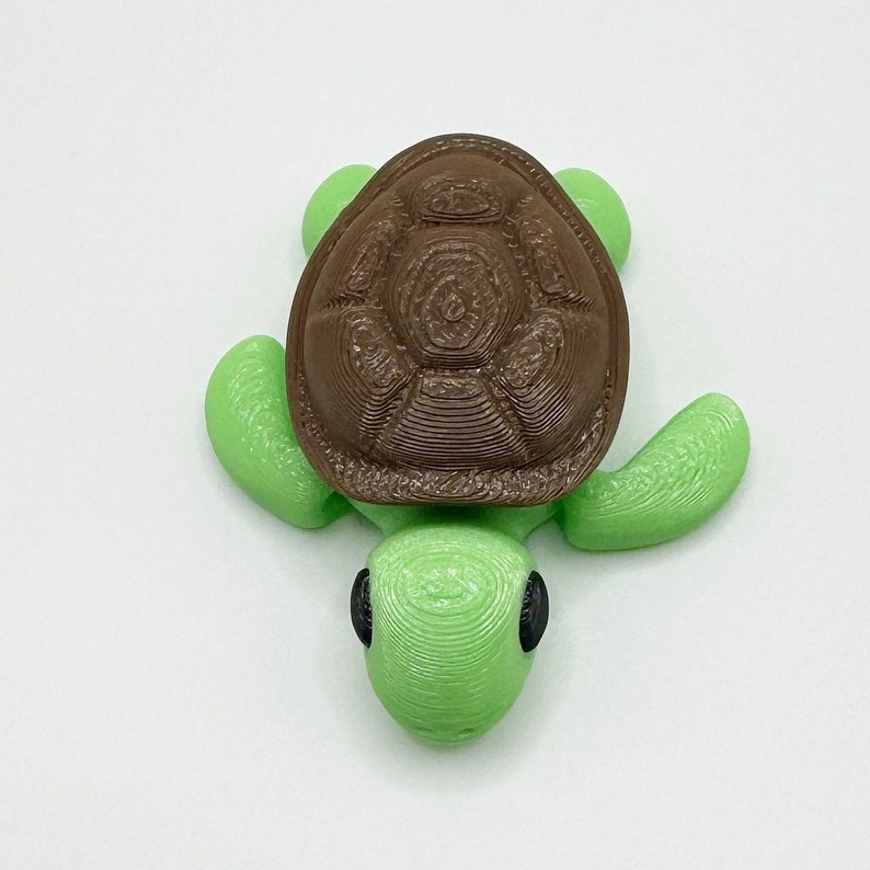 Turtle Desk Accessories, 3D Printed Desk Pet, Articulating Animal, Gift ...