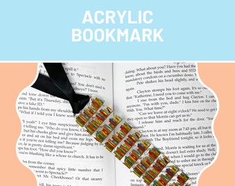 Bookmark for her, Acrylic bookmark, Bibliophile, Book lover gift, for reader, birthday gift for coworker, personalized gift, teacher gift