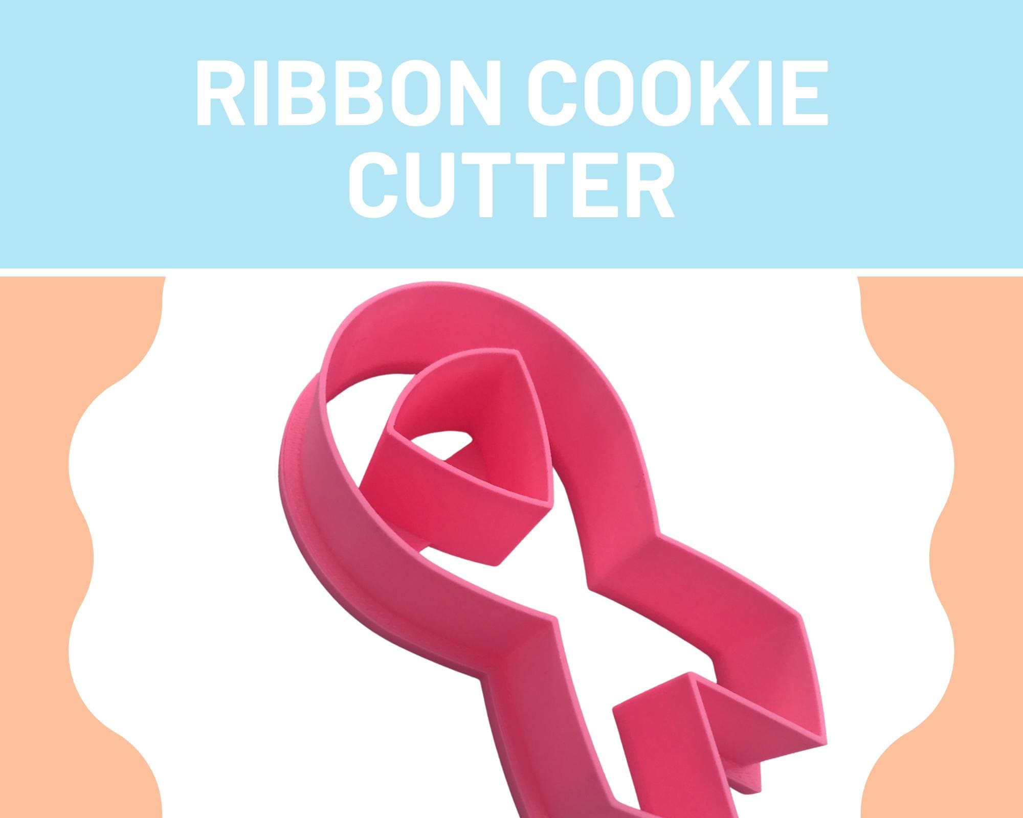 Awareness Ribbon Cookie Cutter, Custom Cookie Cutter, Party Favor, 3D ...