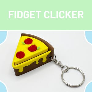 Pizza Slice Fidget Clicker – Mechanical Keychain Sensory Toy for Autism, ADHD, Focus, Stimming & Stress Relief