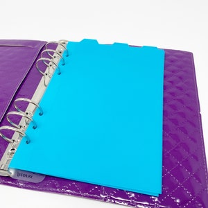 A5 rings Planner top tabs, customized top dividers, rings planner, A5 inserts, personalized dividers, planner bookmark, tabbed dividers