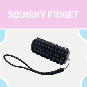 Squishy Spiky Fidget Toy, Rubbery Sensory Roller Keychain, Anxiety Relief Stress Toy, Fidget Gift for Teens and Adults