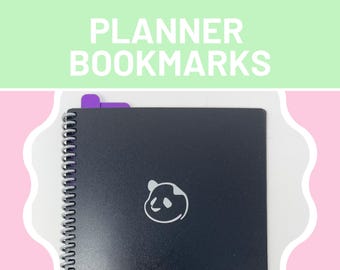 Marcapáginas para agenda Rocketbook, marcapáginas de plástico, regalos ejecutivos, agenda Panda, regalo ecológico, accesorios reutilizables para agenda