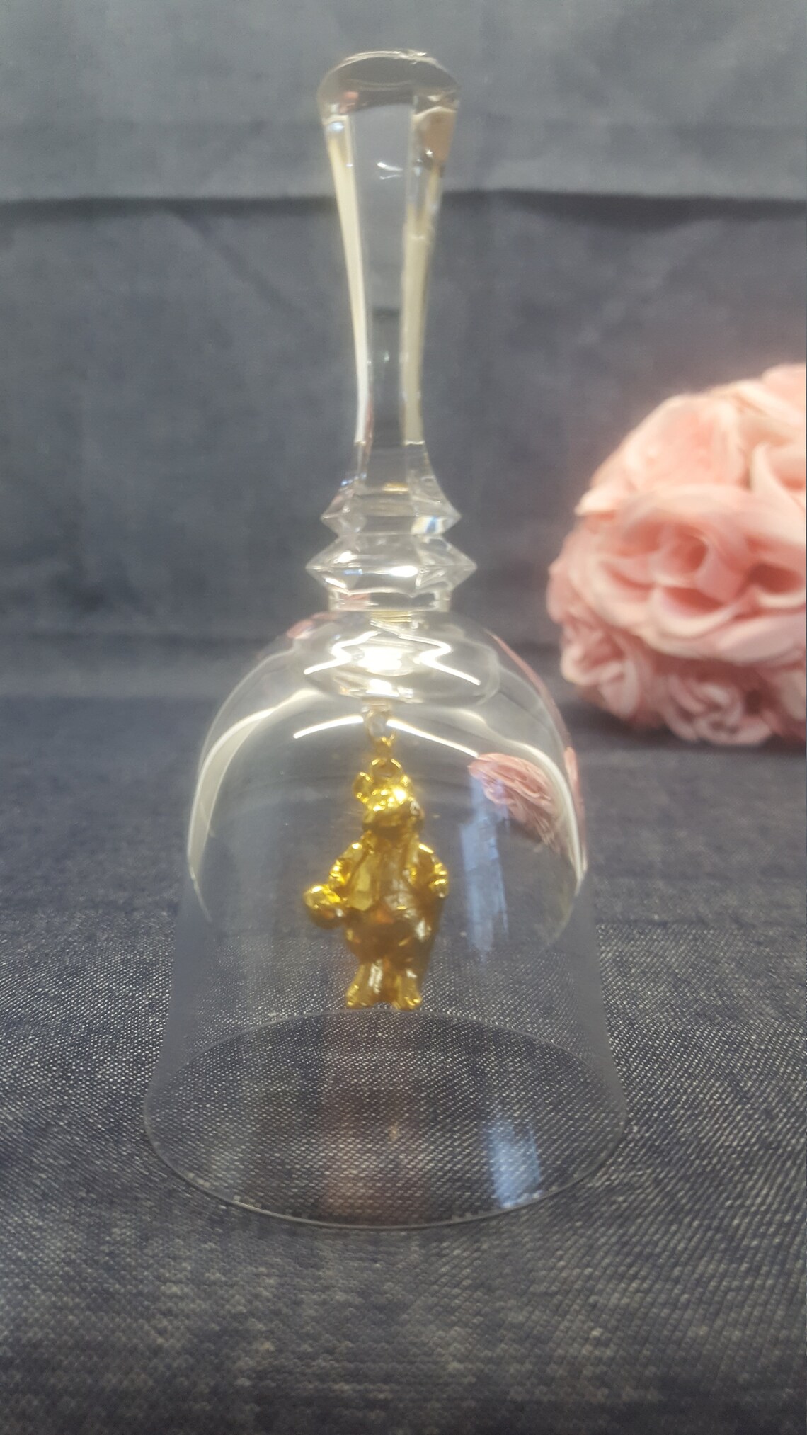 Fenton Crystal Satin Glass Bride And Groom Wedding Bell Etsy