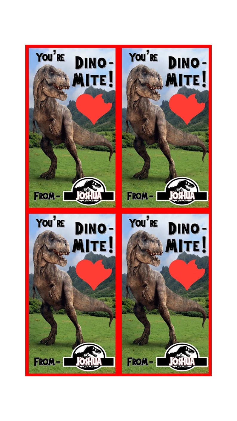 Jurassic World Valentine's Day Cards - Etsy Canada