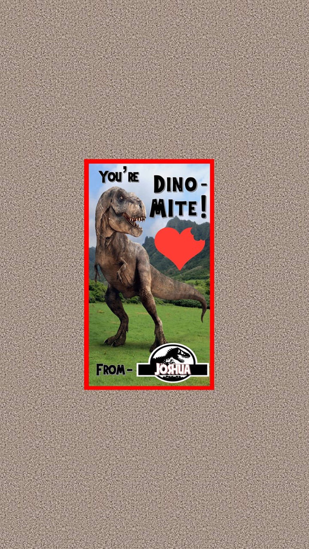 Jurassic World Valentine's Day Cards - Etsy