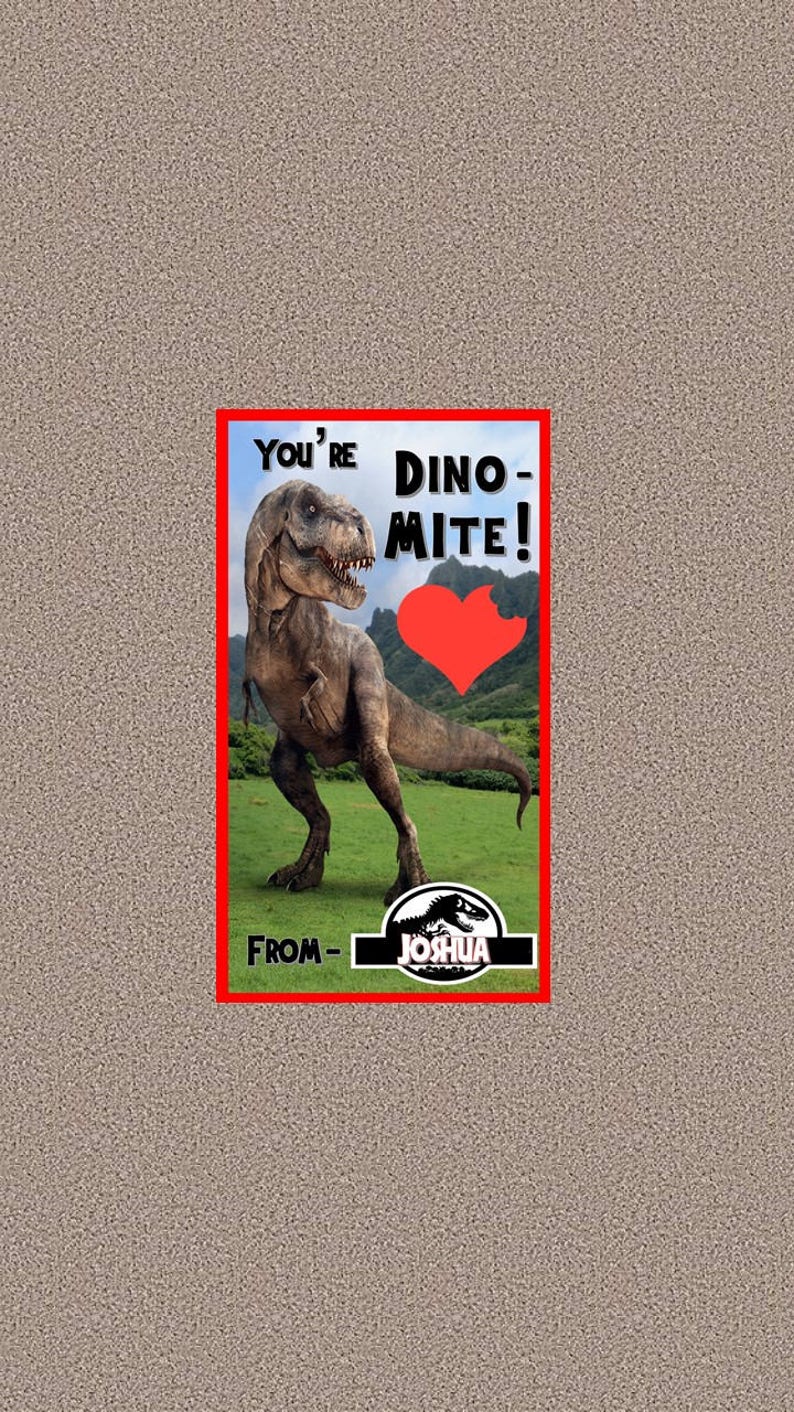 Jurassic World Valentine's Day Cards | Etsy Canada