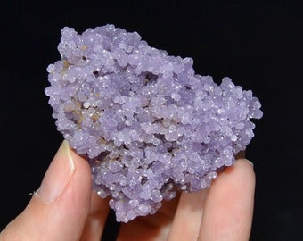 Druzy Purple Grape Agate Crystal Cluster/Grape Agate Specimen/Grape Agate Chalcedony/Grape Agate Cluster