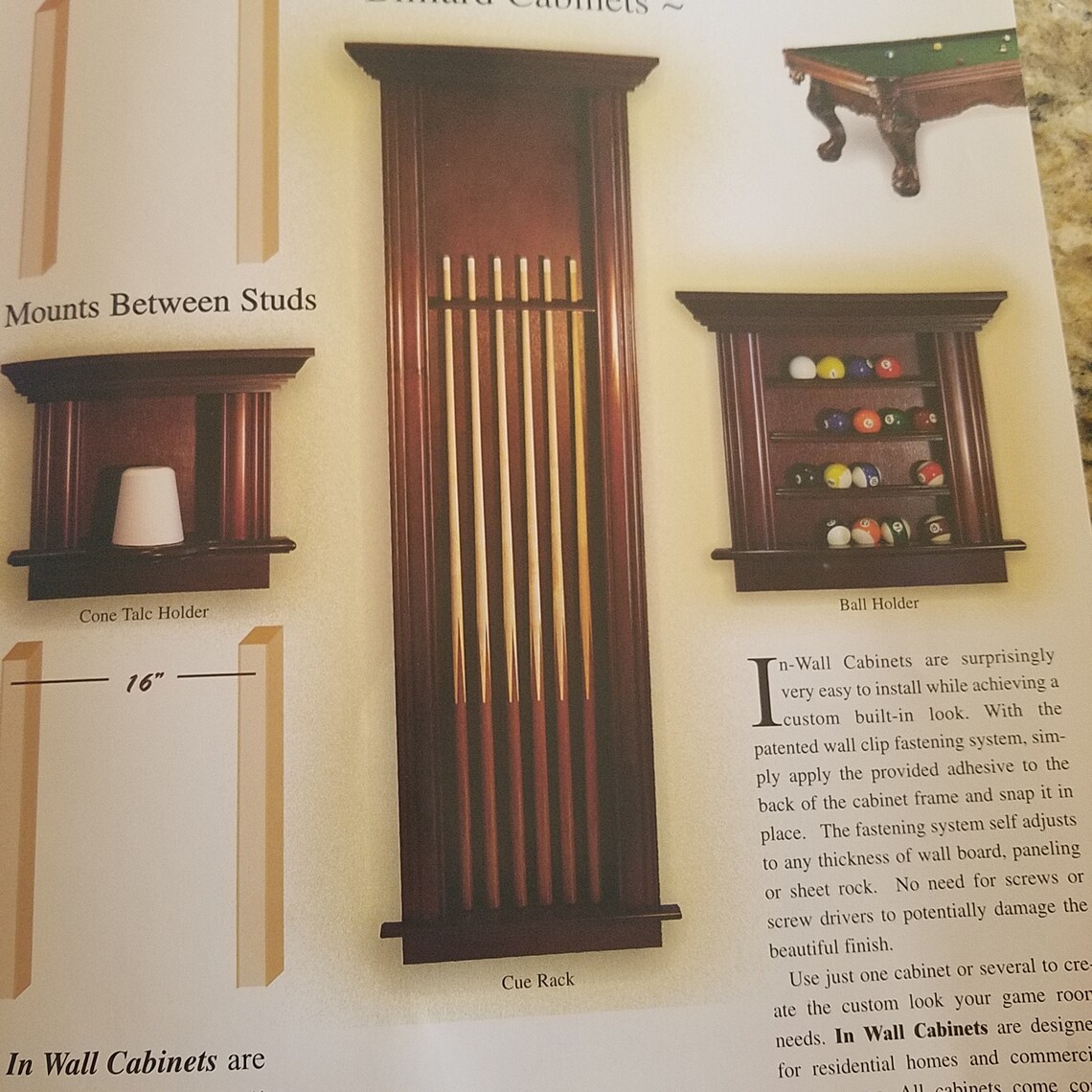 Cue for billiards In Wall made with maple Etsy