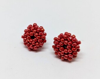 Beaded stud earrings