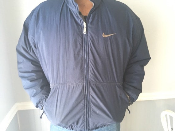 blue nike puffer jacket