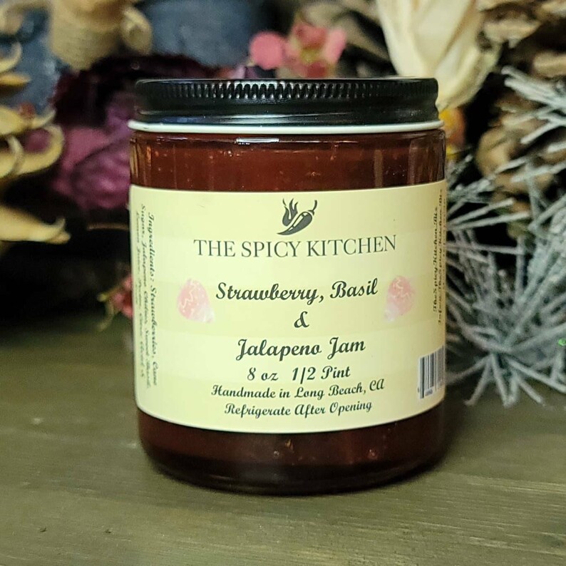 Strawberry Basil & Jalapeno Jam Etsy