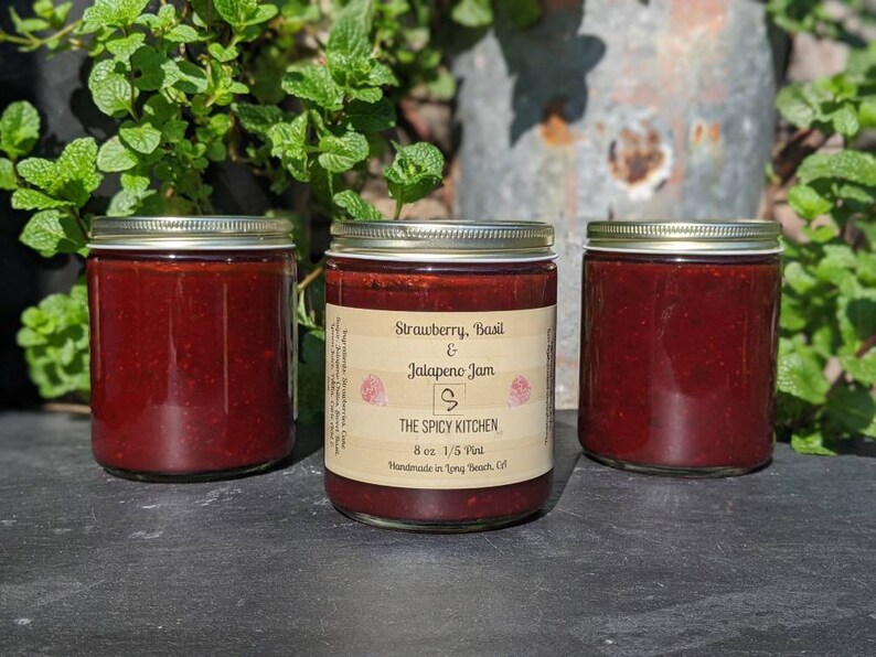 Strawberry Basil & Jalapeno Jam Etsy