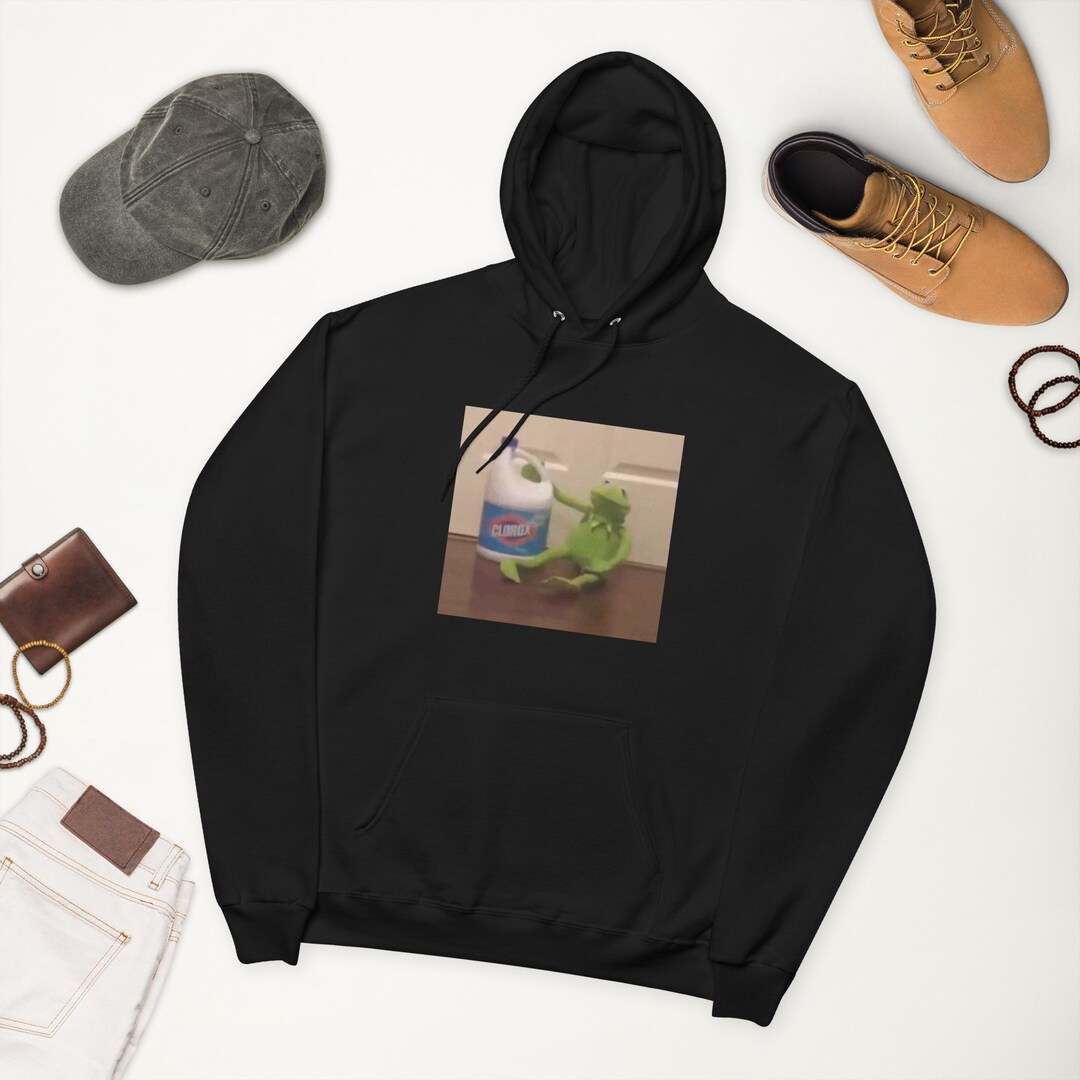 Kermit With Bleach Unisex Fleece Hoodie Etsy