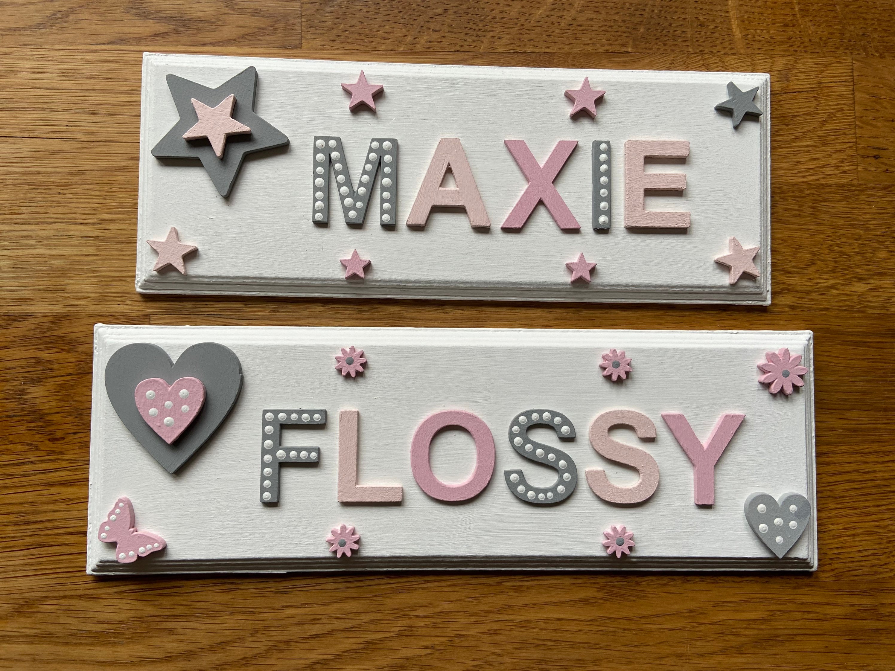 Personalised childrens name best sale plaques