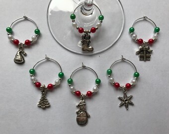 Weinglas-Anhänger-Set – 6 Handgefertigte Charms In Geschenkbox, Perfekt Für Partys