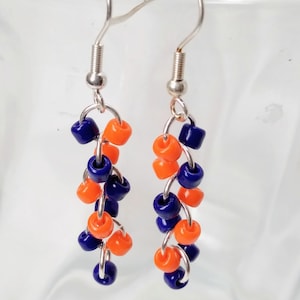 University of Virginia UVA Team Spirit Earrings Cavaliers School Spirit Dangle Earrings for Women Cavalier Jewelry