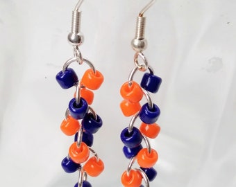 University of Virginia UVA Team Spirit Earrings Cavaliers School Spirit Dangle Earrings for Women Cavalier Jewelry