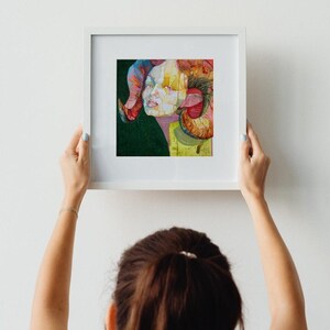 Metamorfoza – wydruk artystyczny – Portret z rogami, giclée na papierze archiwalnym zdjęcie 2