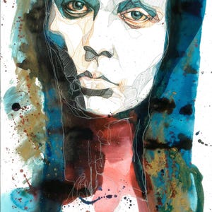 Impresión de retrato de bellas artes de Oliviä – Papel Giclée o lienzo imagen 1