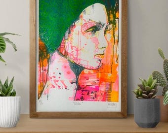 Original Risograph Print “Studio Nöche” – 5-Color Handmade Riso Art