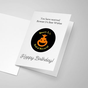 Bowser Jr. Tarjeta de cumpleaños, Tarjeta de diversión, Tarjeta divertida, Super Mario