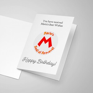 Cartão de aniversário do Mario, Cartão divertido, Cartão engraçado, Super Mario