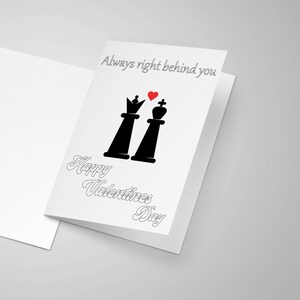 Schach-Valentinstag-Karte, Valentinstag, Spaß-Karte, Schach
