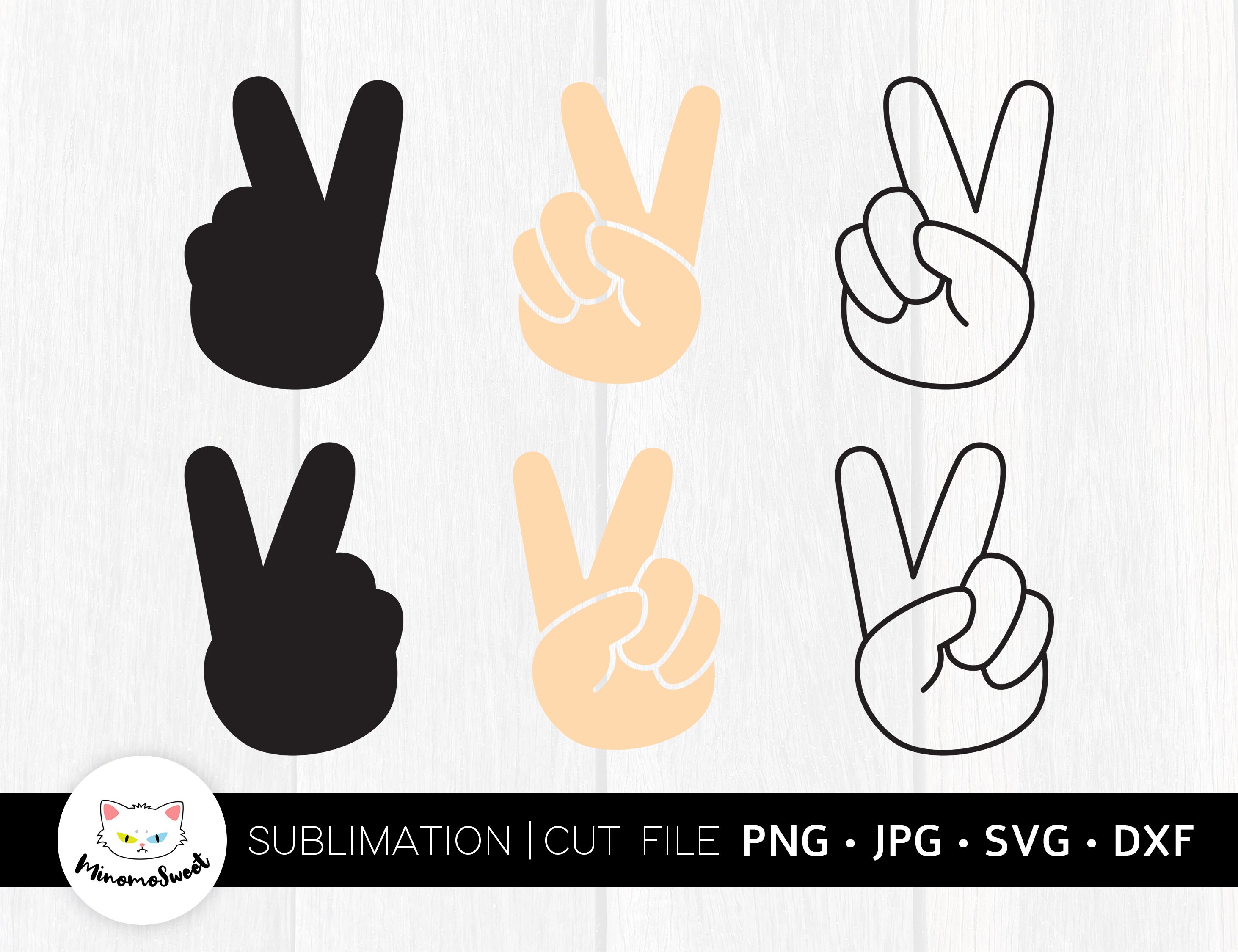 Peace Hand Sign SVG / PNG / DXF Peace Sign Hand Gesture V Etsy Australia