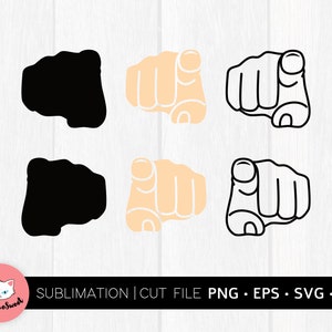 Pointing Finger - Hand Sign svg/png/dxf/eps Hand Gesture Index Finger Symbol Fist Grab Hand Vector Hold Pointing Sign Clipart Cut File