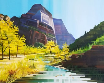 The River's View-  Zion National Park, Utah- Matted Limited Edition Print