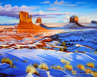 16 x 20 - La Reine des Neiges - Monument Valley, Arizona - Impression en édition limitée