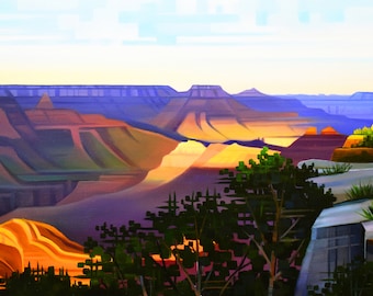 The Evening Spotlight - Grand Canyon National Park, Arizona- Matted Limited Edition Print