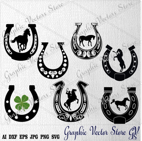 Download Horseshoe svg Files for Silhouette Printable Cricut Files | Etsy
