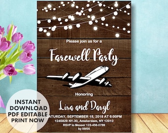 farewell invitation etsy