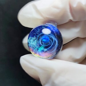 Custom Earth universe necklace,Personalized planet necklace,bright star necklace,Space Planet Stars Pendant,glass dome,Space Galaxy Necklace