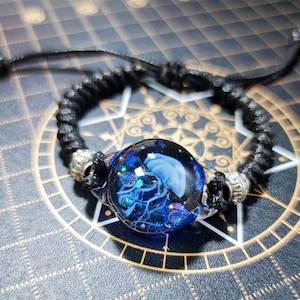 Custom Resin Jellyfish Bracelet,Ocean Bracelet,Undersea Bracelet,Personalized Glass Planet Bracelet,Star bracelet,Space Galaxy Jewelry Gift